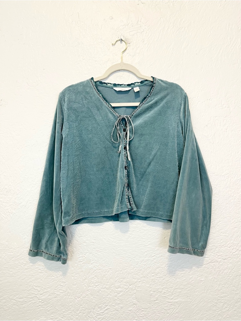 Vintage Victoria’s Secret Top Velvet Cottagecore Farmhouse Y2K 90s Prairie M